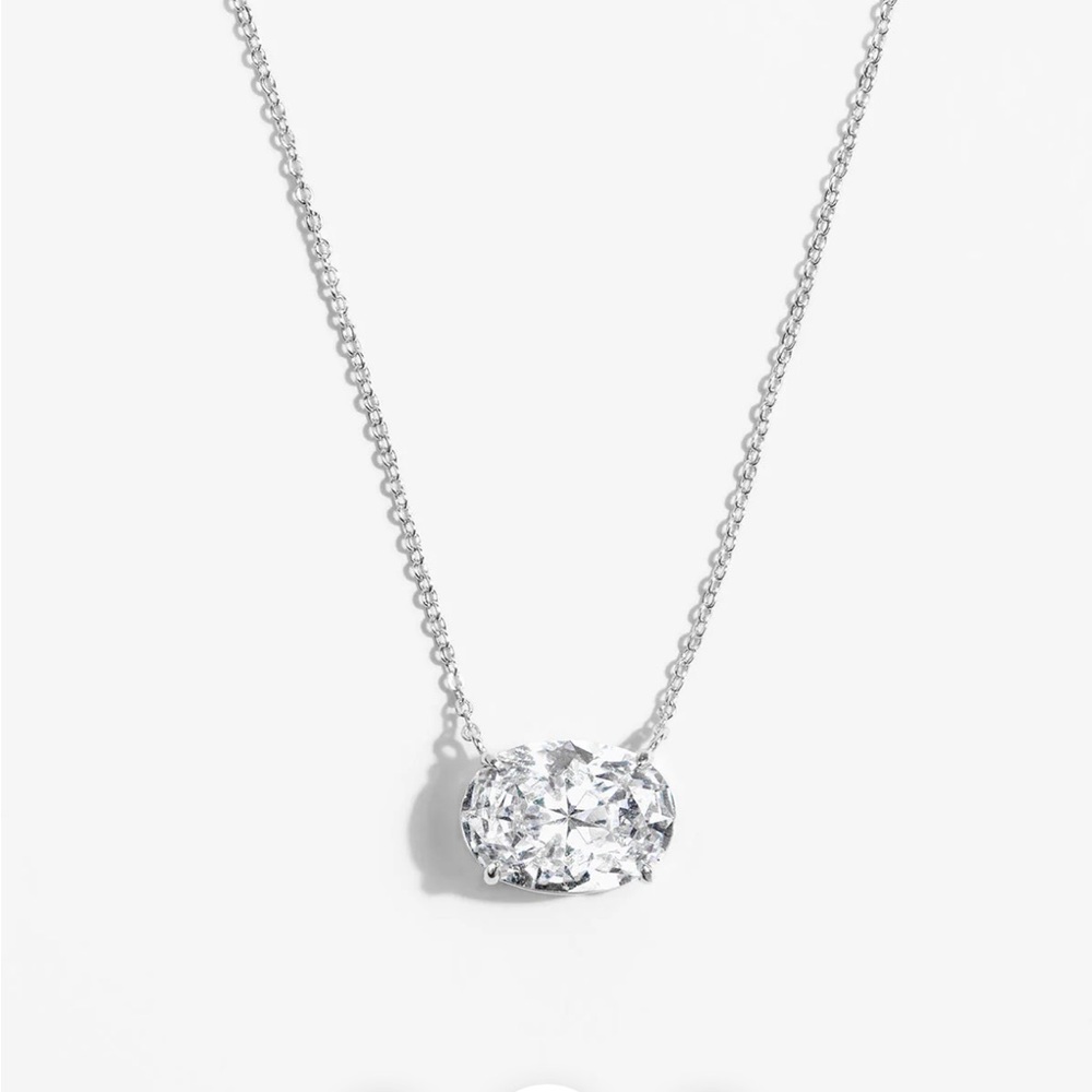 Melinda Maria Pink/Silver Oval Necklace - Picture 5 of 5